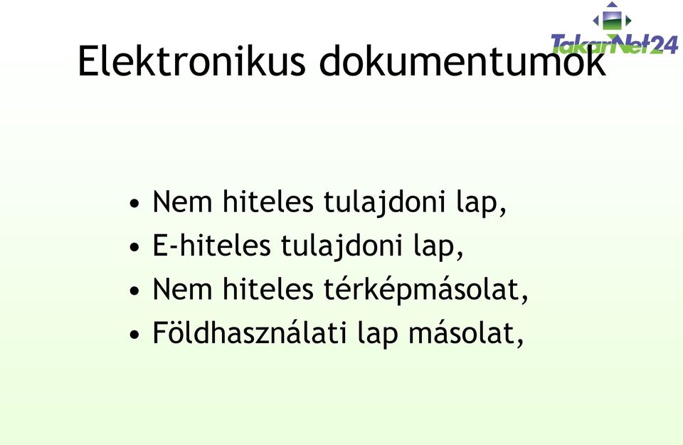 tulajdoni lap, Nem hiteles