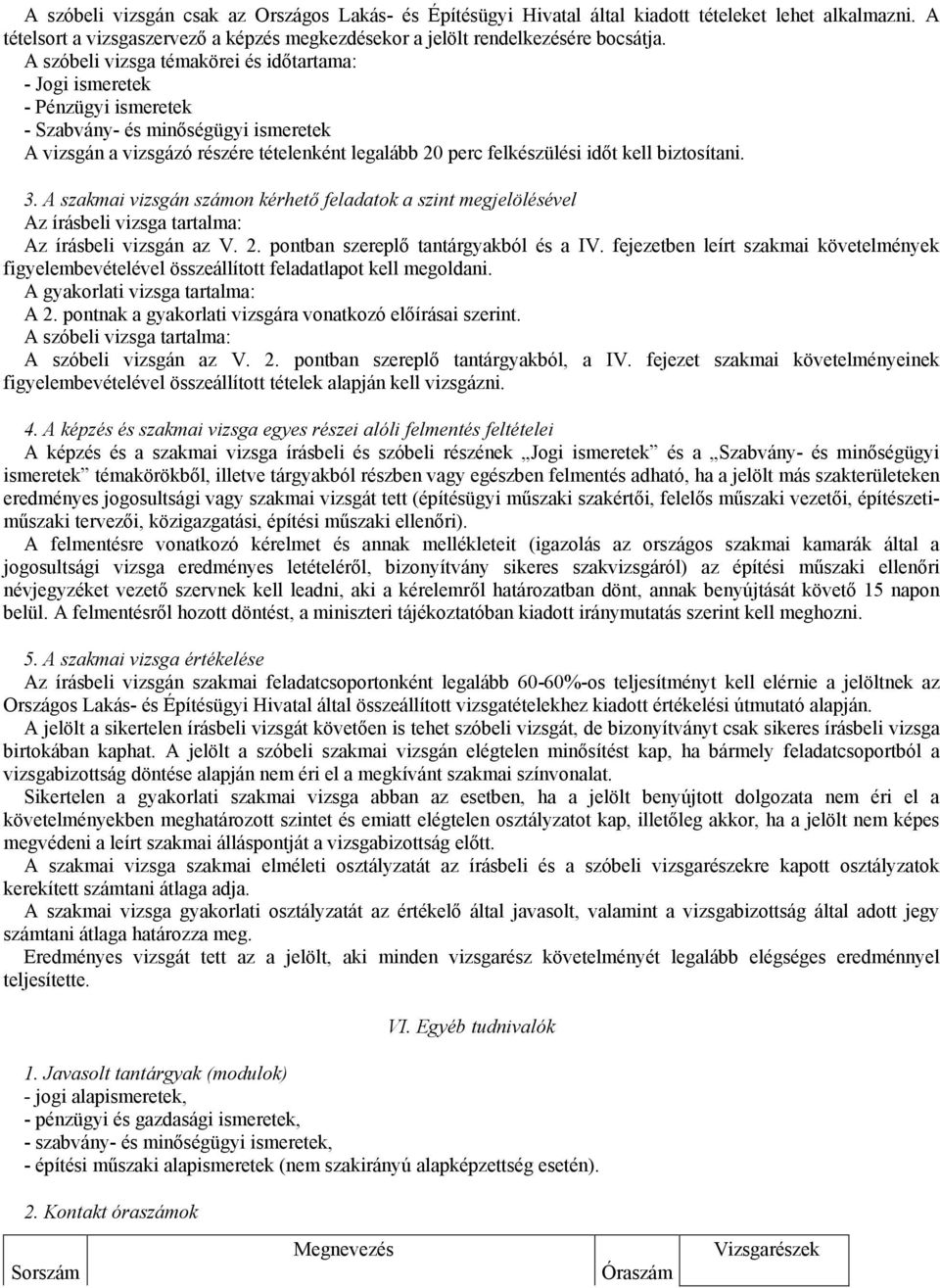 biztosítani. 3. A szakmai vizsgán számon kérhetı feladatok a szint megjelölésével Az írásbeli vizsga tartalma: Az írásbeli vizsgán az V. 2. pontban szereplı tantárgyakból és a IV.