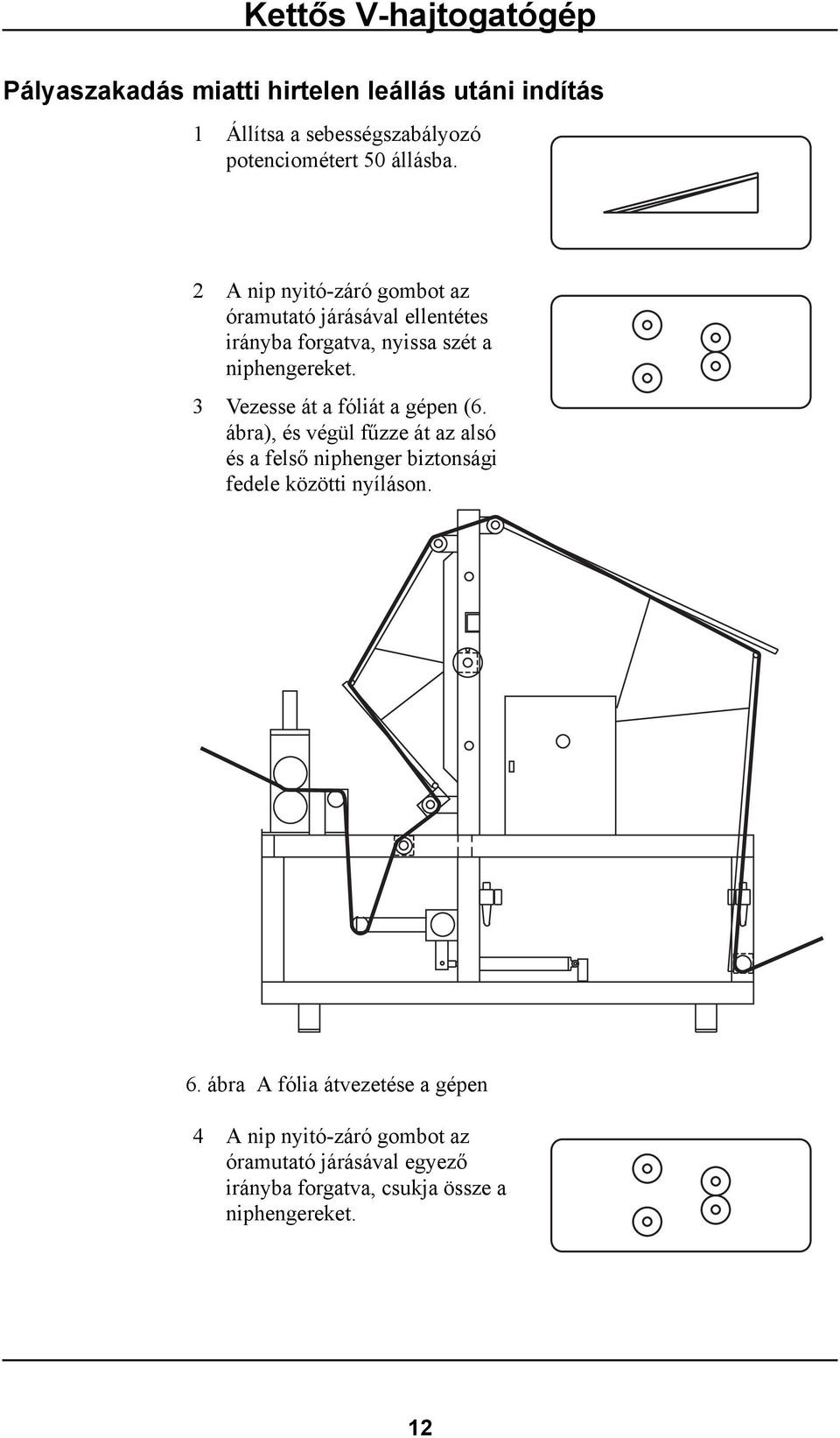 3 Vezesse át a fóliát a gépen (6.