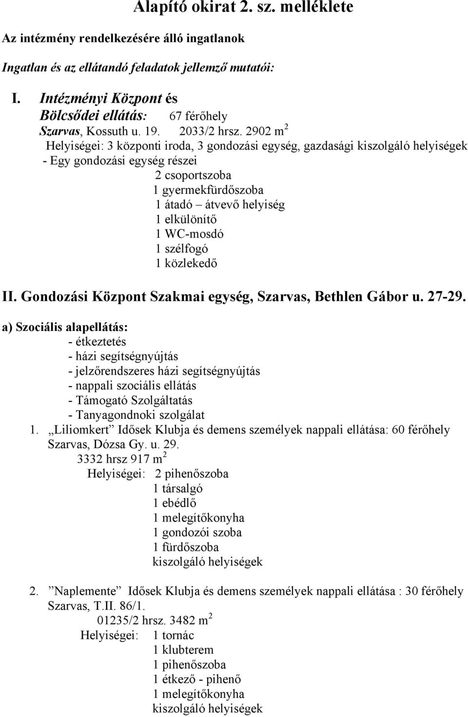 2902 m 2 Helyiségei: 3 központi iroda, 3 gondozási egység, gazdasági kiszolgáló helyiségek - Egy gondozási egység részei 2 csoportszoba 1 gyermekfürdőszoba 1 átadó átvevő helyiség 1 elkülönítő 1