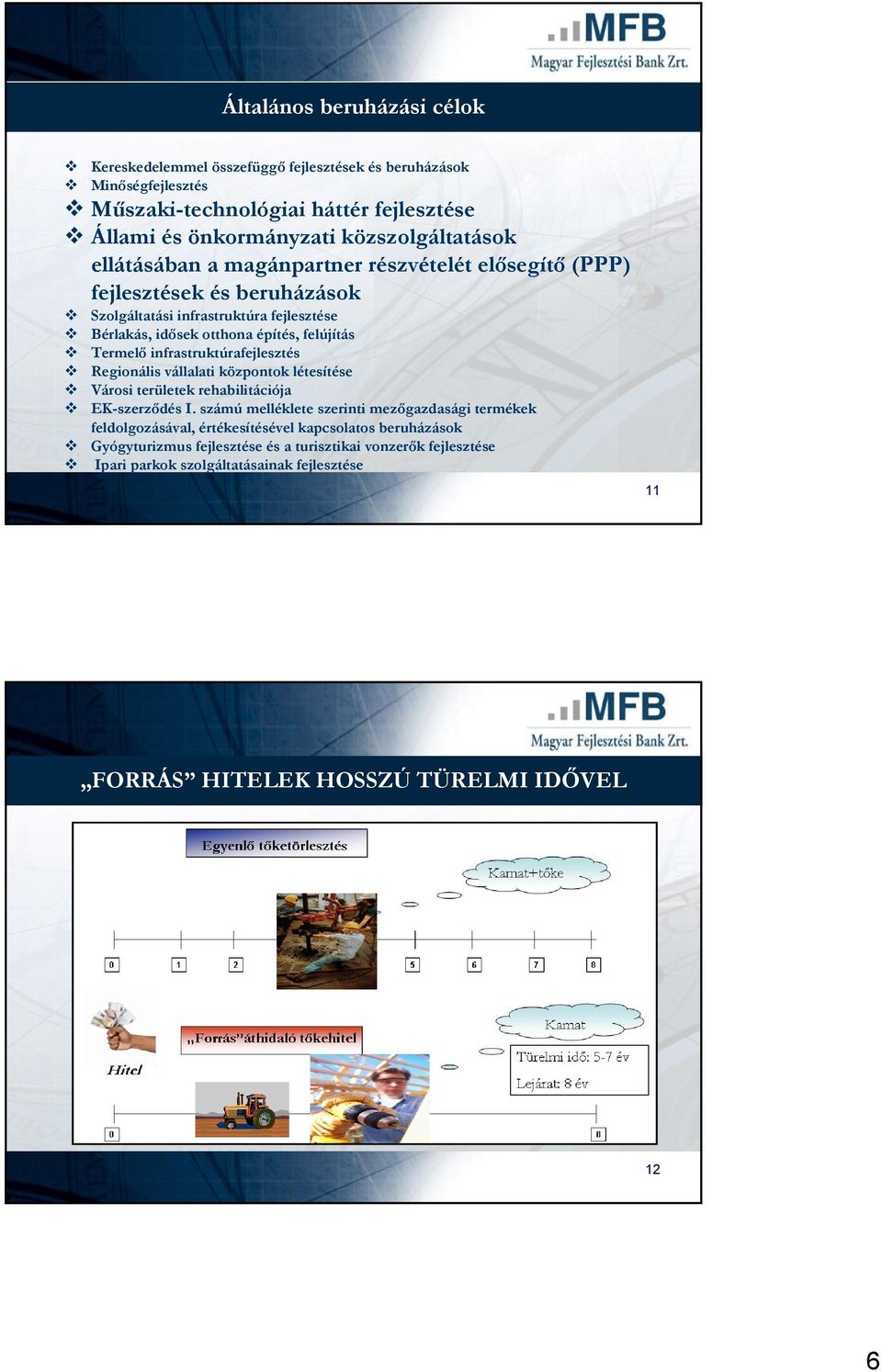 infrastruktúrafejlesztés Regionális vállalati központok létesítése Városi területek rehabilitációja EK-szerződés I.