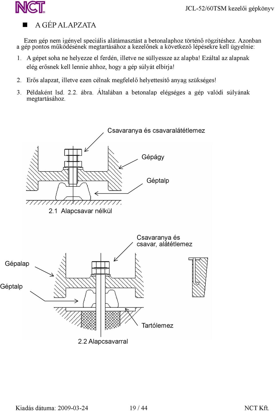 JCL-52/60TSM CNC ESZTERGAGÉP - PDF Ingyenes letöltés