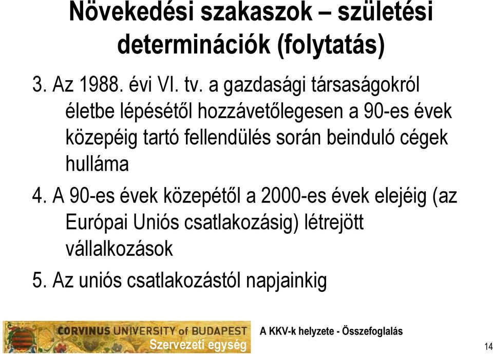 fellendülés során beinduló cégek hulláma 4.