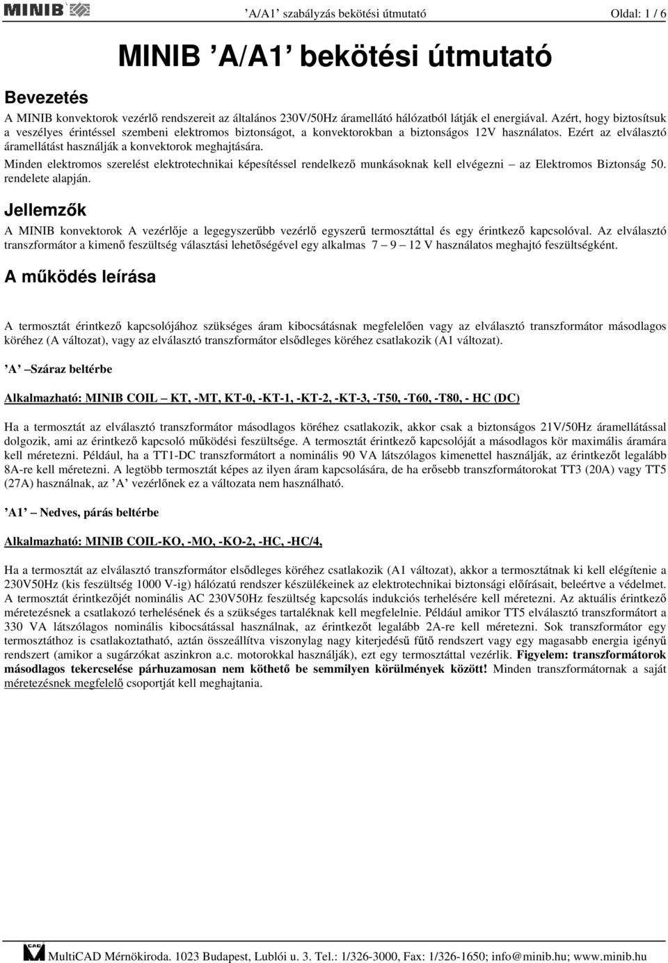 Termosztát. Termostat. PKapcsoló svorkovnice USMDIQ03V00PP - PDF Free  Download