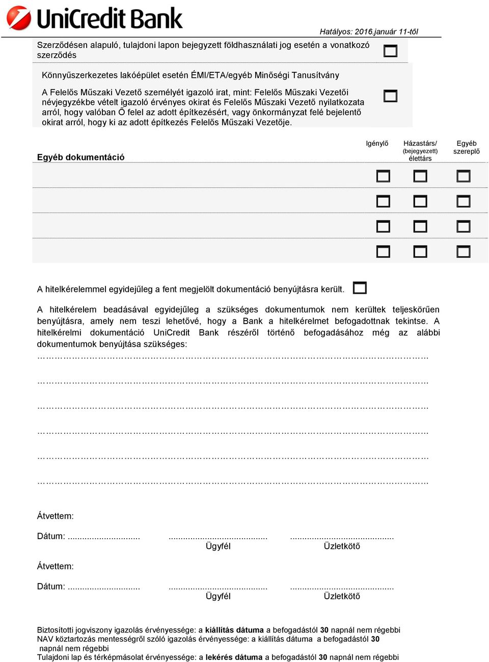 önkormányzat felé bejelentő okirat arról, hogy ki az adott építkezés Felelős Műszaki Vezetője.