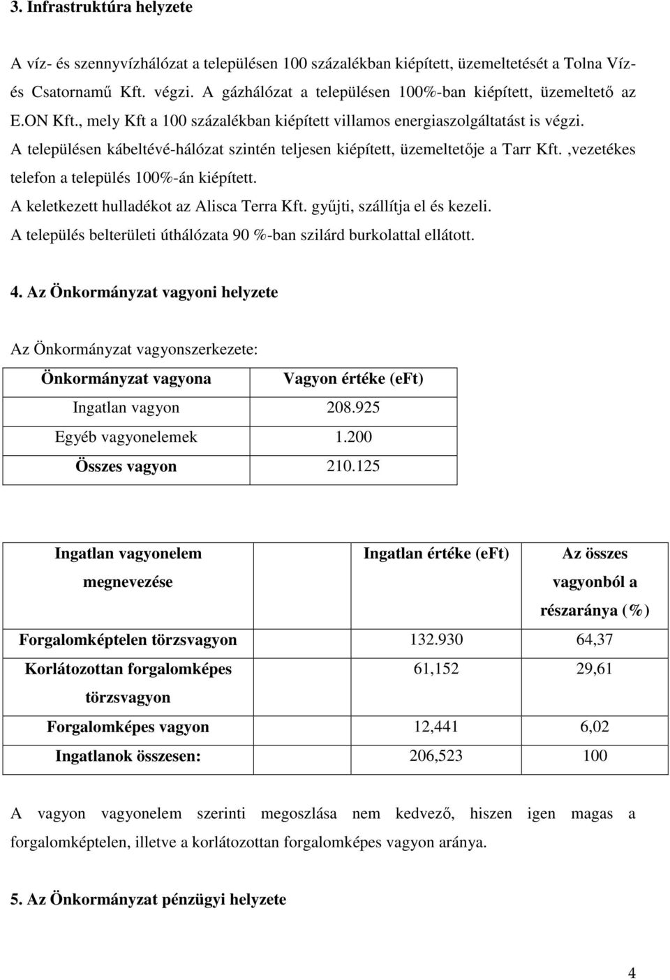 A településen kábeltévé-hálózat szintén teljesen kiépített, üzemeltetője a Tarr Kft.,vezetékes telefon a település 100%-án kiépített. A keletkezett hulladékot az Alisca Terra Kft.
