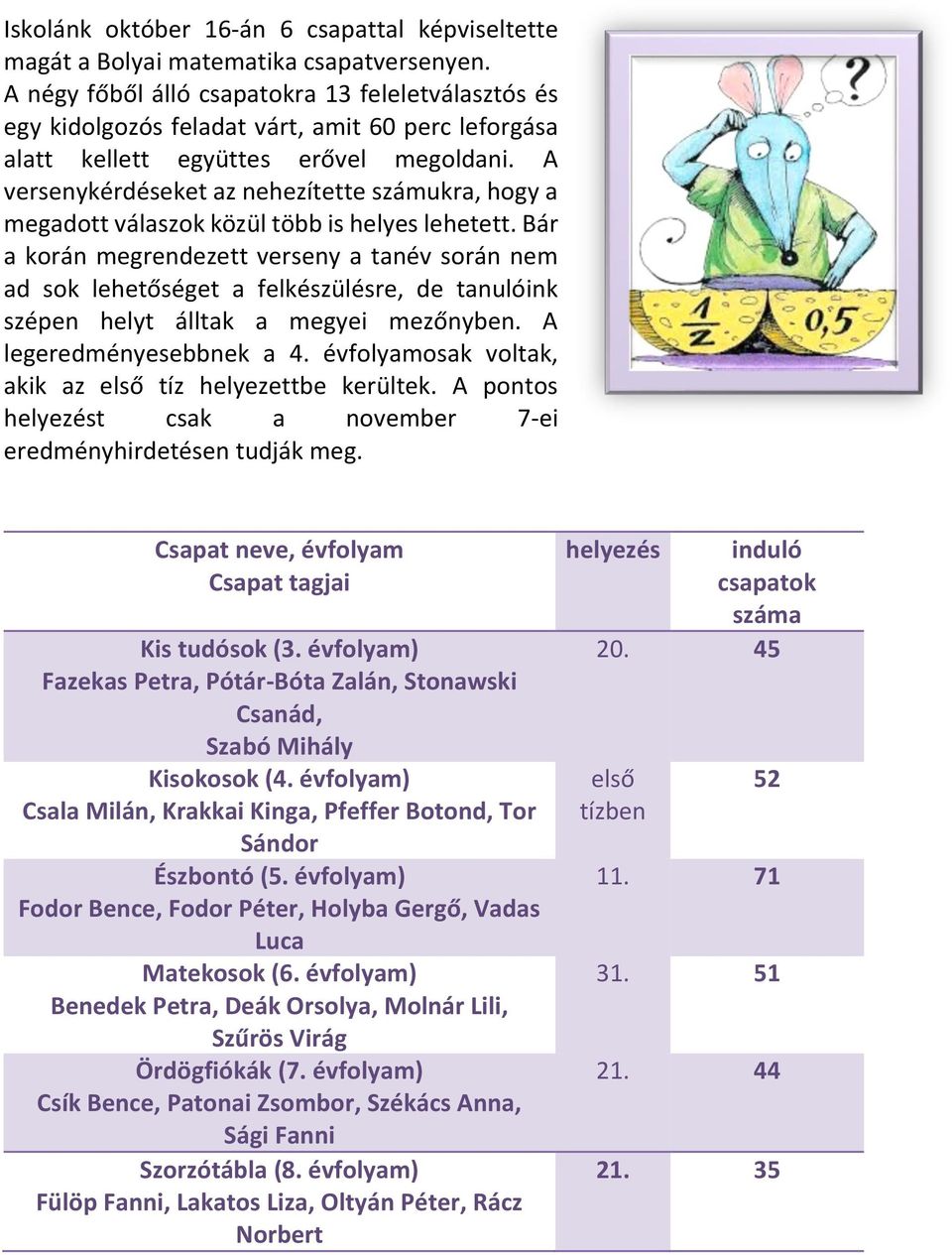 A versenykérdéseket az nehezítette számukra, hogy a megadott válaszok közül több is helyes lehetett.