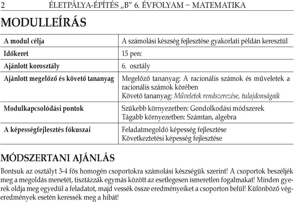 gyakorlati példán keresztül 15 perc 6.