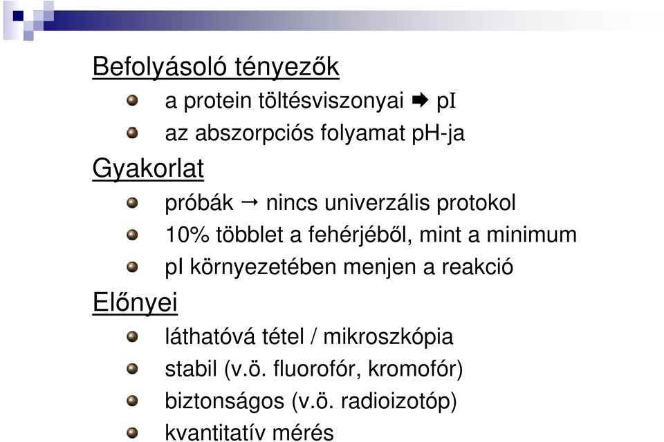 fehérjéből, mint a minimum pi környezetében menjen a reakció láthatóvá tétel /