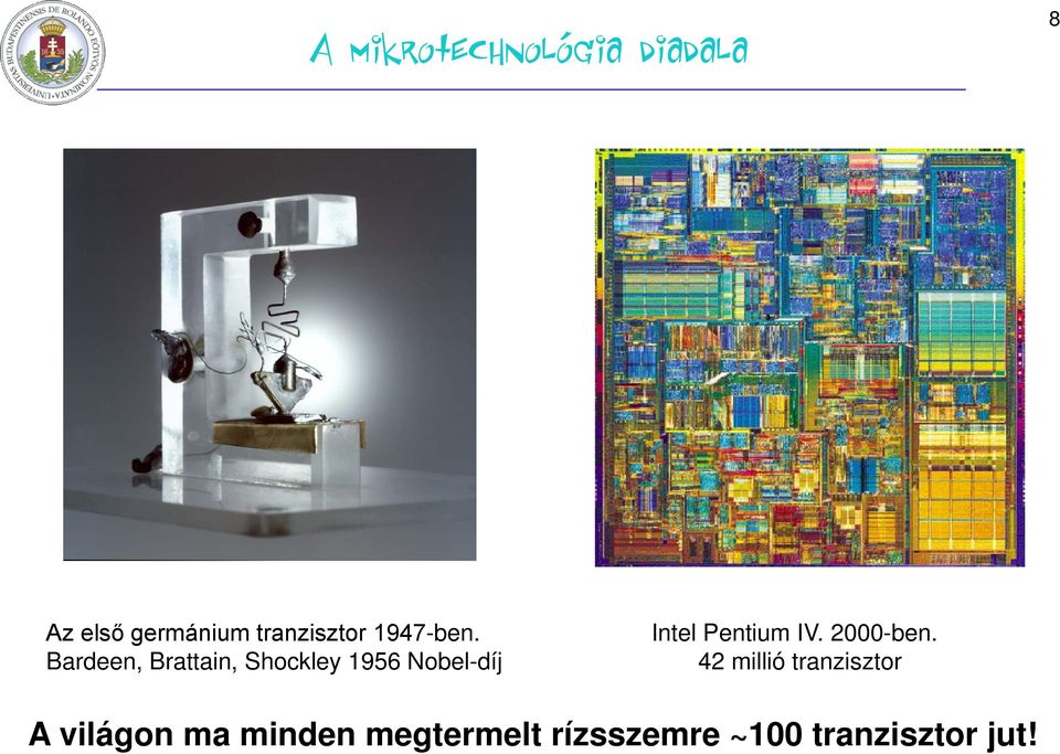 Bardeen, Brattain, Shockley 1956 Nobel-díj Intel Pentium