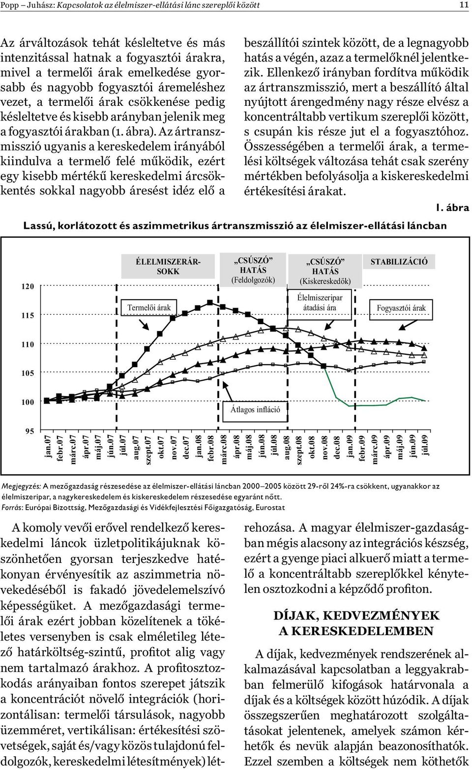 Az ártranszmisszió ugyanis a kereskedelem irányából kiindulva a termelő felé működik, ezért egy kisebb mértékű kereskedelmi árcsökkentés sokkal nagyobb áresést idéz elő a beszállítói szintek között,