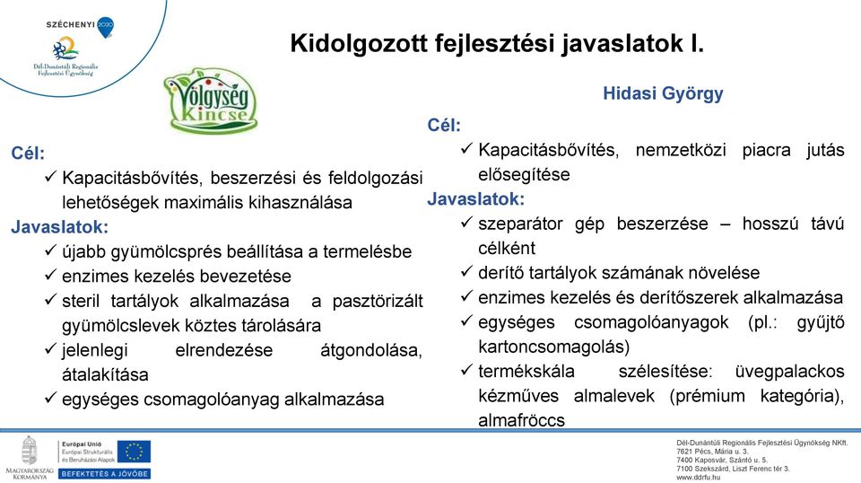 javaslatok I.