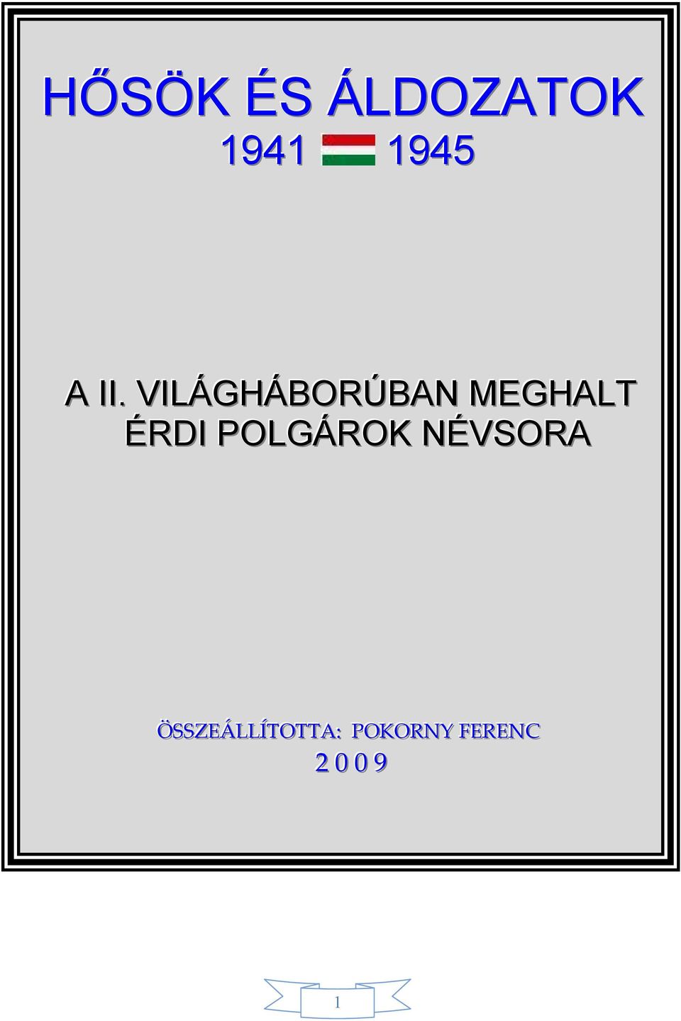 ÉRDI POLGÁROK NÉVSORA
