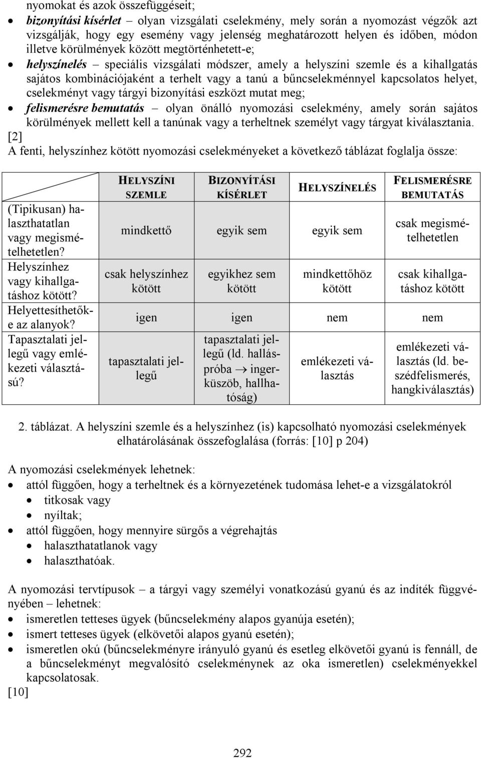 kapcsolatos helyet, cselekményt vagy tárgyi bizonyítási eszközt mutat meg; felismerésre bemutatás olyan önálló nyomozási cselekmény, amely során sajátos körülmények mellett kell a tanúnak vagy a