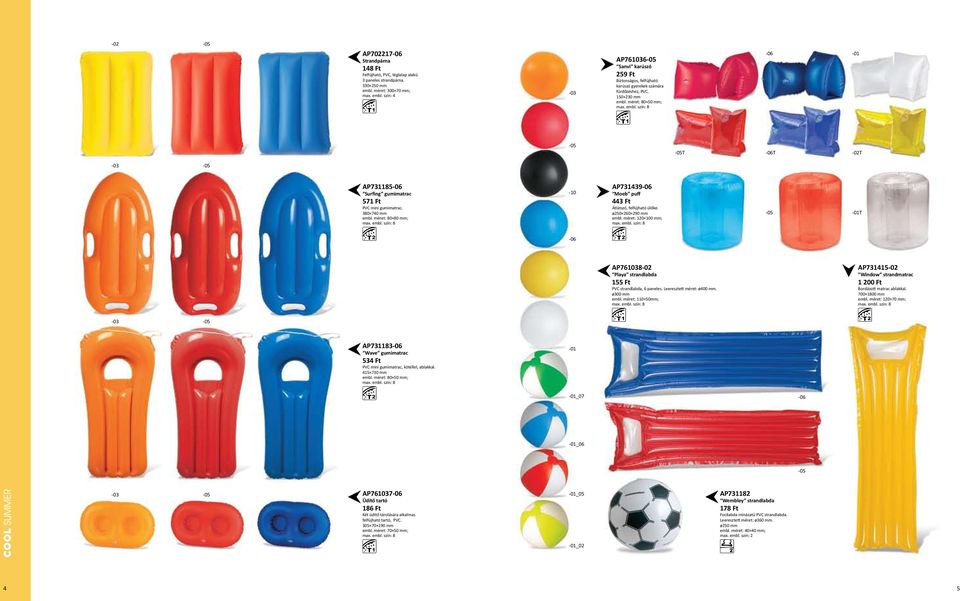 ø25 26 29 mm embl. méret: 12 1 mm; max. embl. zín: 8-1T A76138-2 laya trandlabda 155 Ft VC trandlabda, 6 panele. Leereztett méret: ø4 mm. ø3 mm embl. méret: 11 5mm; max. embl. zín: 8 A731415-2 Window trandmatrac 1 2 Ft Bordázott matrac ablakkal.