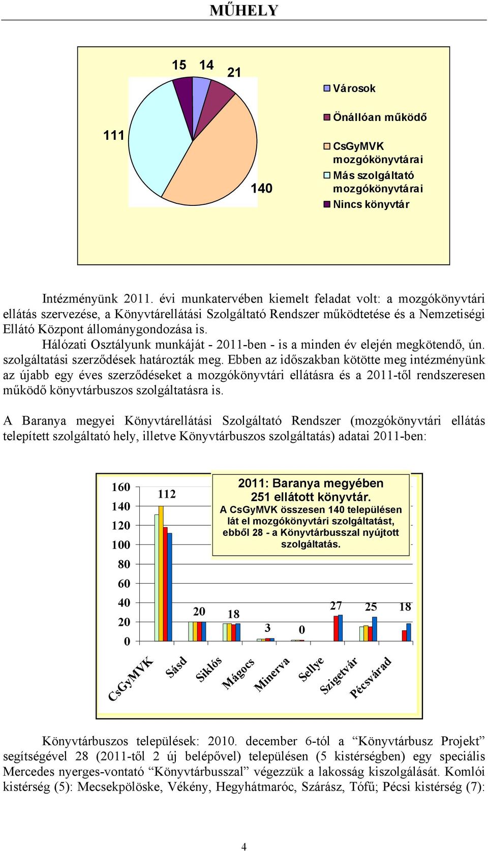 Hálózati Osztályunk munkáját - 2011-ben - is a minden év elején megkötendő, ún. szolgáltatási szerződések határozták meg.