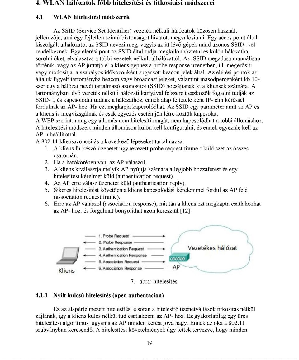 Egy acces point által kiszolgált alhálózatot az SSID nevezi meg, vagyis az itt lévő gépek mind azonos SSID- vel rendelkeznek.