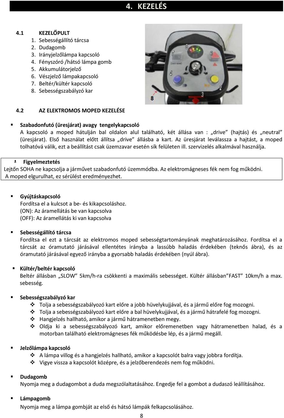 KKSZ4 elektromos moped - PDF Ingyenes letöltés