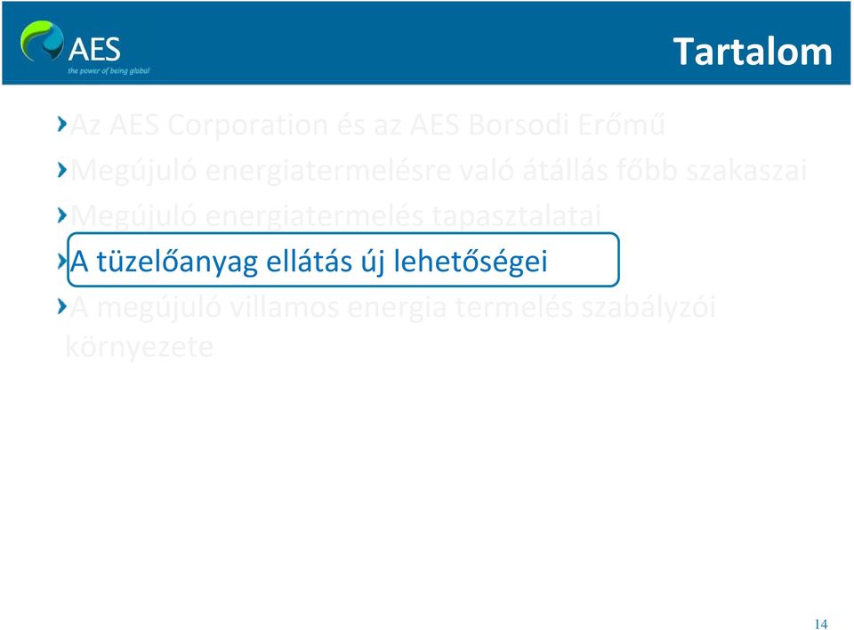 energiatermelés tapasztalatai A tüzelőanyag ellátás új