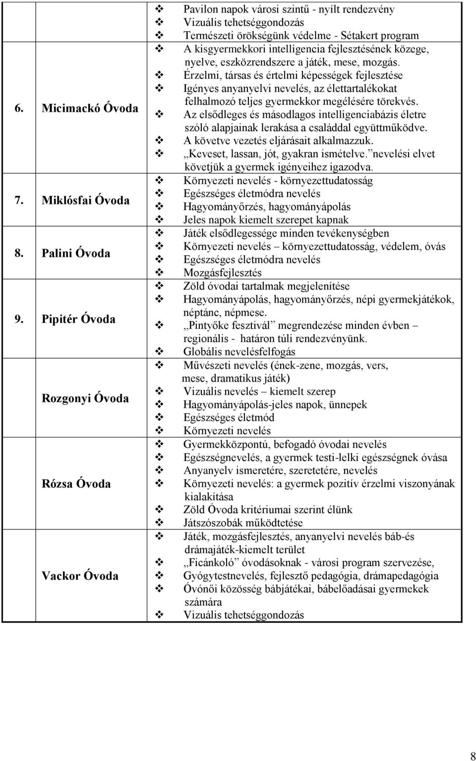 intelligencia fejlesztésének közege, nyelve, eszközrendszere a játék, mese, mozgás.