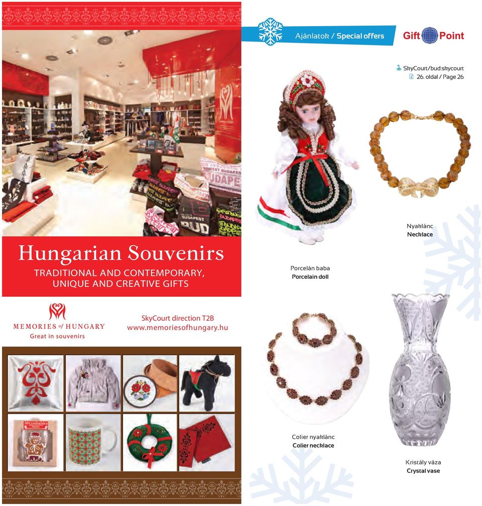 oldal / Page 26 Hungarian Souvenirs TRADITIONAL AND CONTEMPORARY, UNIQUE AND CREATIVE