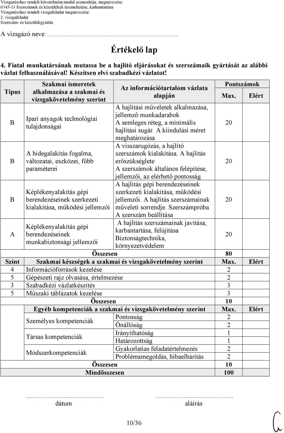 gépi berendezéseinek szerkezeti kialakítása, működési jellemzői Képlékenyalakítás gépi berendezéseinek munkabiztonsági jellemzői z információtartalom vázlata alapján hajlítási műveletek alkalmazása,