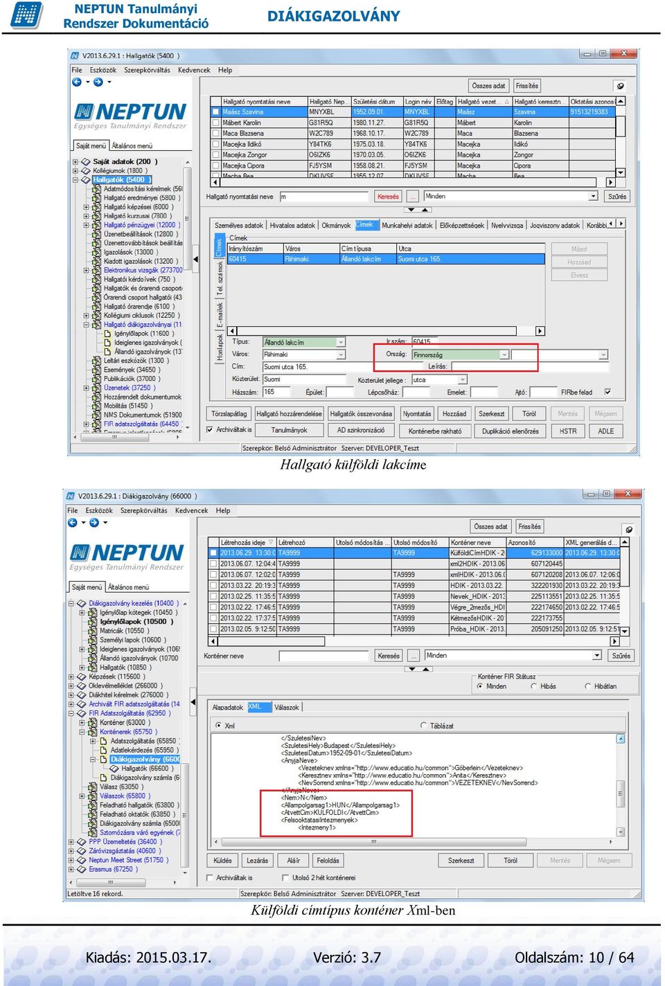 Xml-ben Kiadás: 2015.03.17.