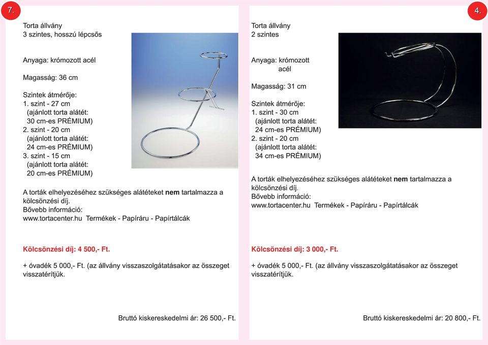 szint - 30 cm 34 cm-es PRÉMIUM) Kölcsönzési díj: 4 500, Ft.