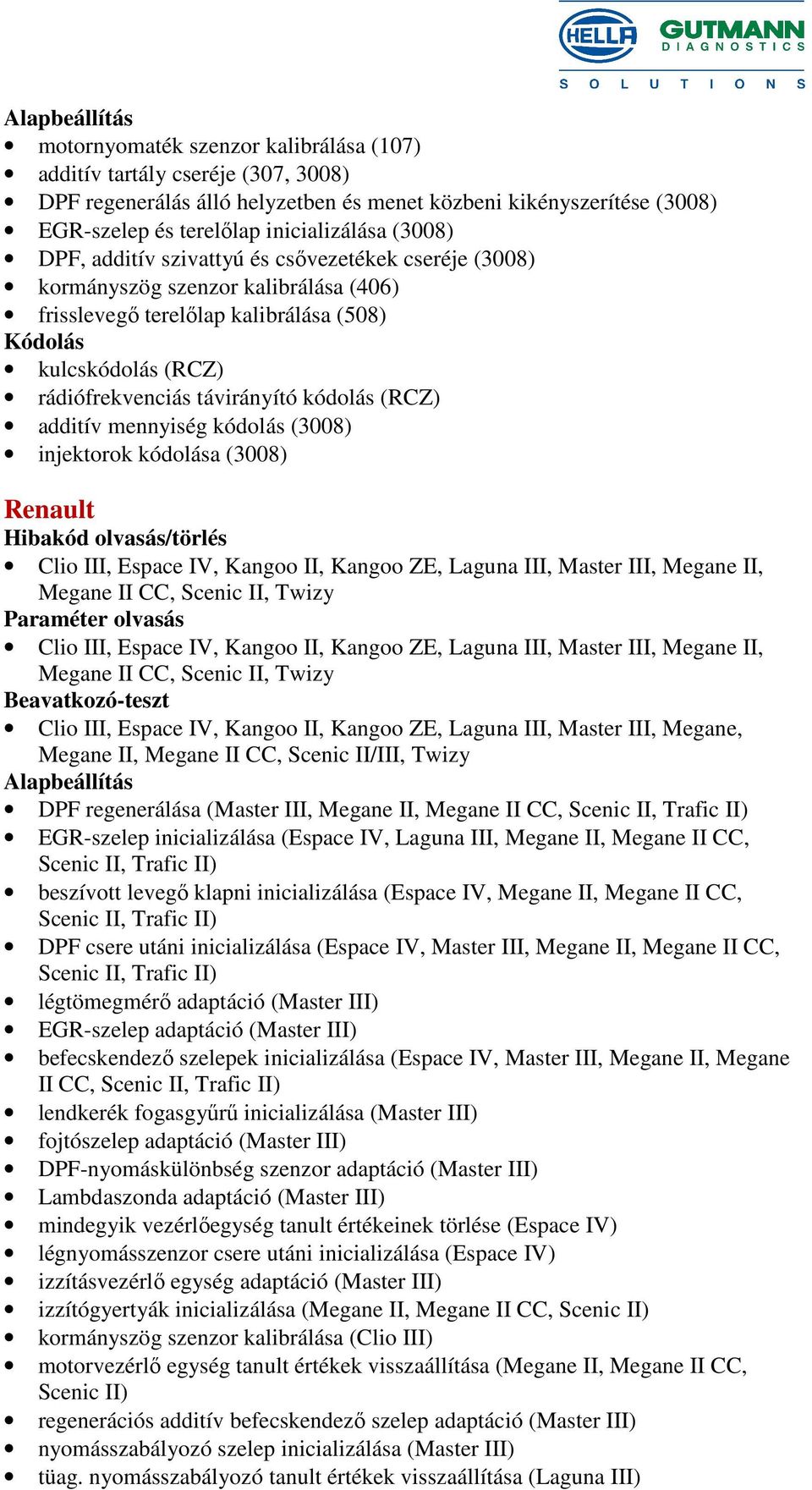 mennyiség kódolás (3008) injektorok kódolása (3008) Renault Clio III, Espace IV, Kangoo II, Kangoo ZE, Laguna III, Master III, Megane II, Megane II CC, Scenic II, Twizy Clio III, Espace IV, Kangoo