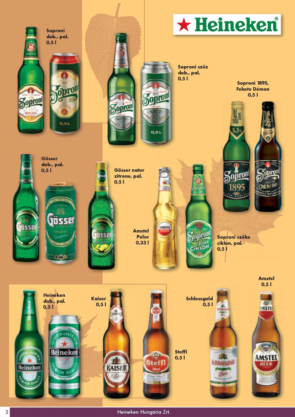 Amstel Pulse 0,33 l Soproni szőke ciklon, pal.