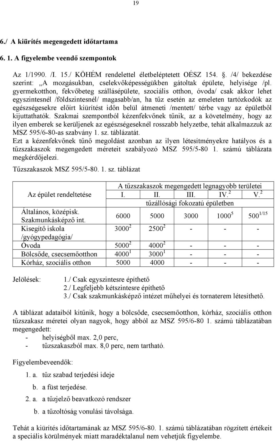 gyermekotthon, fekvőbeteg szállásépülete, szociális otthon, óvoda/ csak akkor lehet egyszintesnél /földszintesnél/ magasabb/an, ha tűz esetén az emeleten tartózkodók az egészségesekre előírt