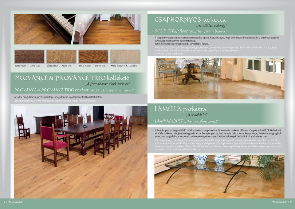 The hardwood flooring is suitable for surfaces with heavy duty. Because of its beauty and durability it is still very popular. It s made of real solid wood.
