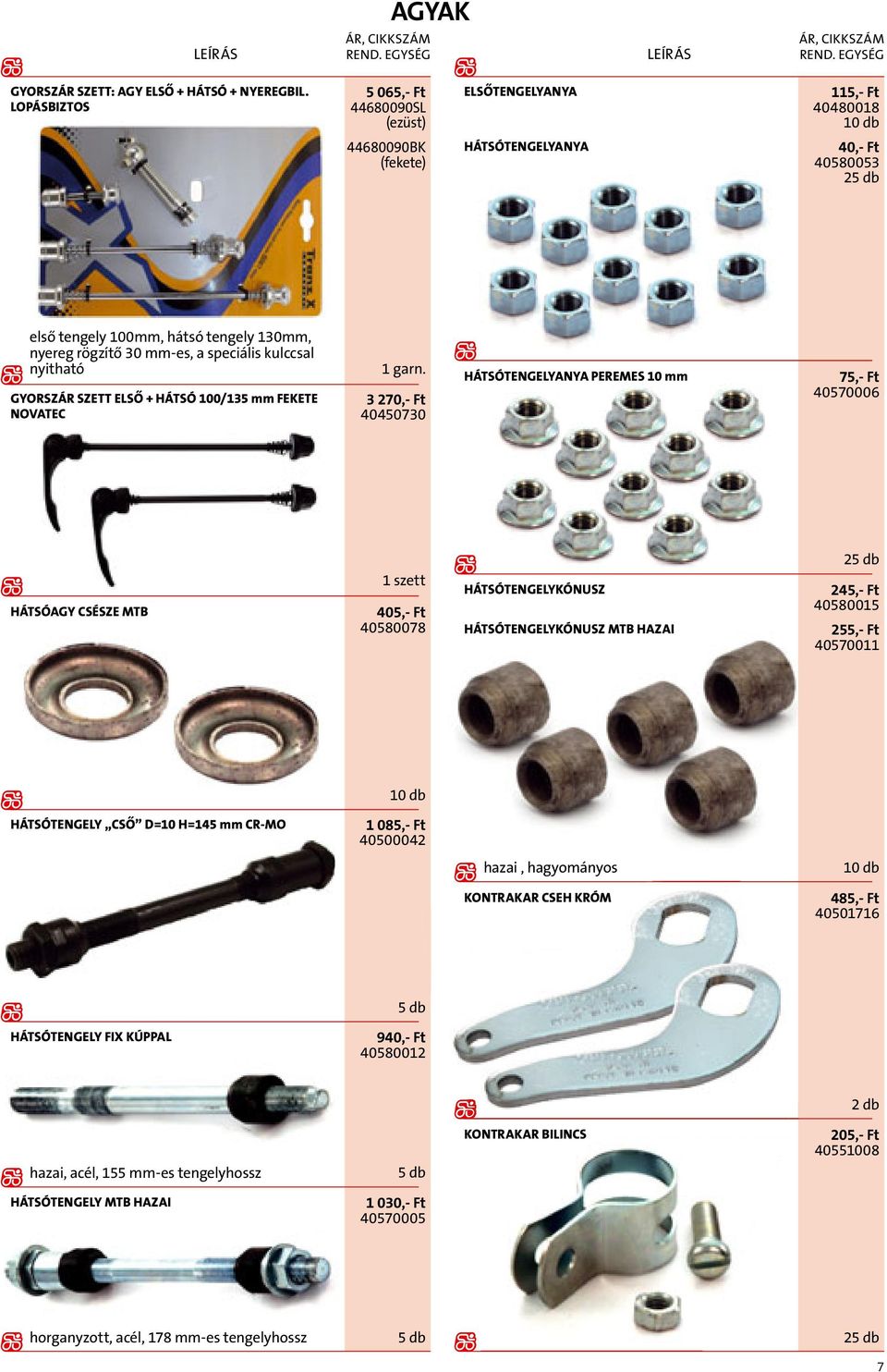 30 mm-es, a speciális kulccsal nyitható GYORSZÁR SZETT ELSŐ + HÁTSÓ 100/135 mm FEKETE NOVATEC 1 garn.