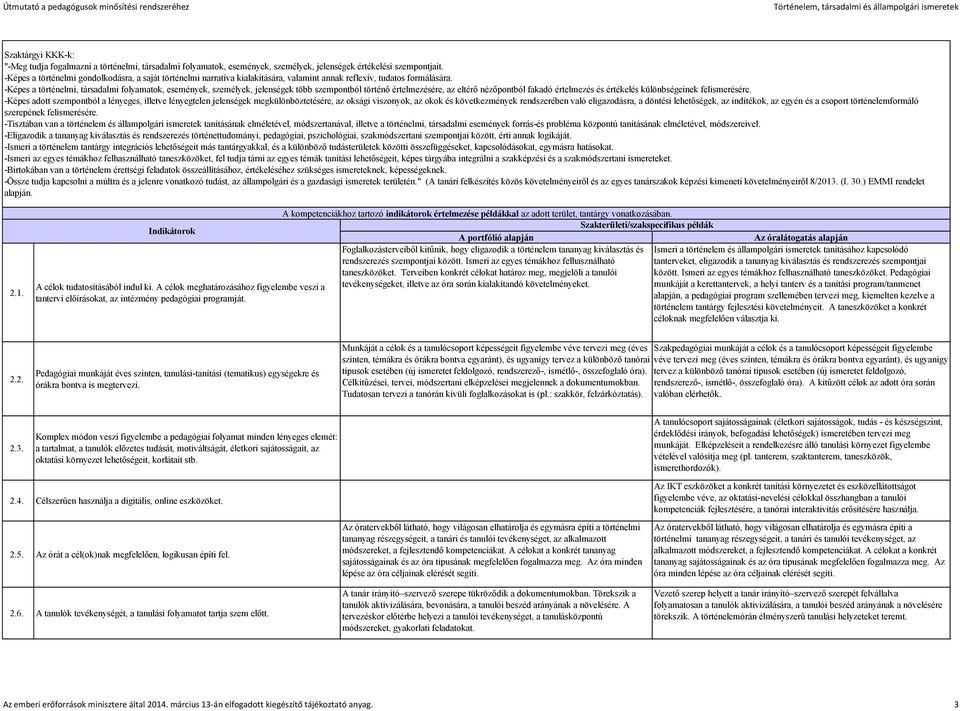 -Képes a történelmi, társadalmi folyamatok, események, személyek, jelenségek több szempontból történő értelmezésére, az eltérő nézőpontból fakadó értelmezés és értékelés különbségeinek felismerésére.