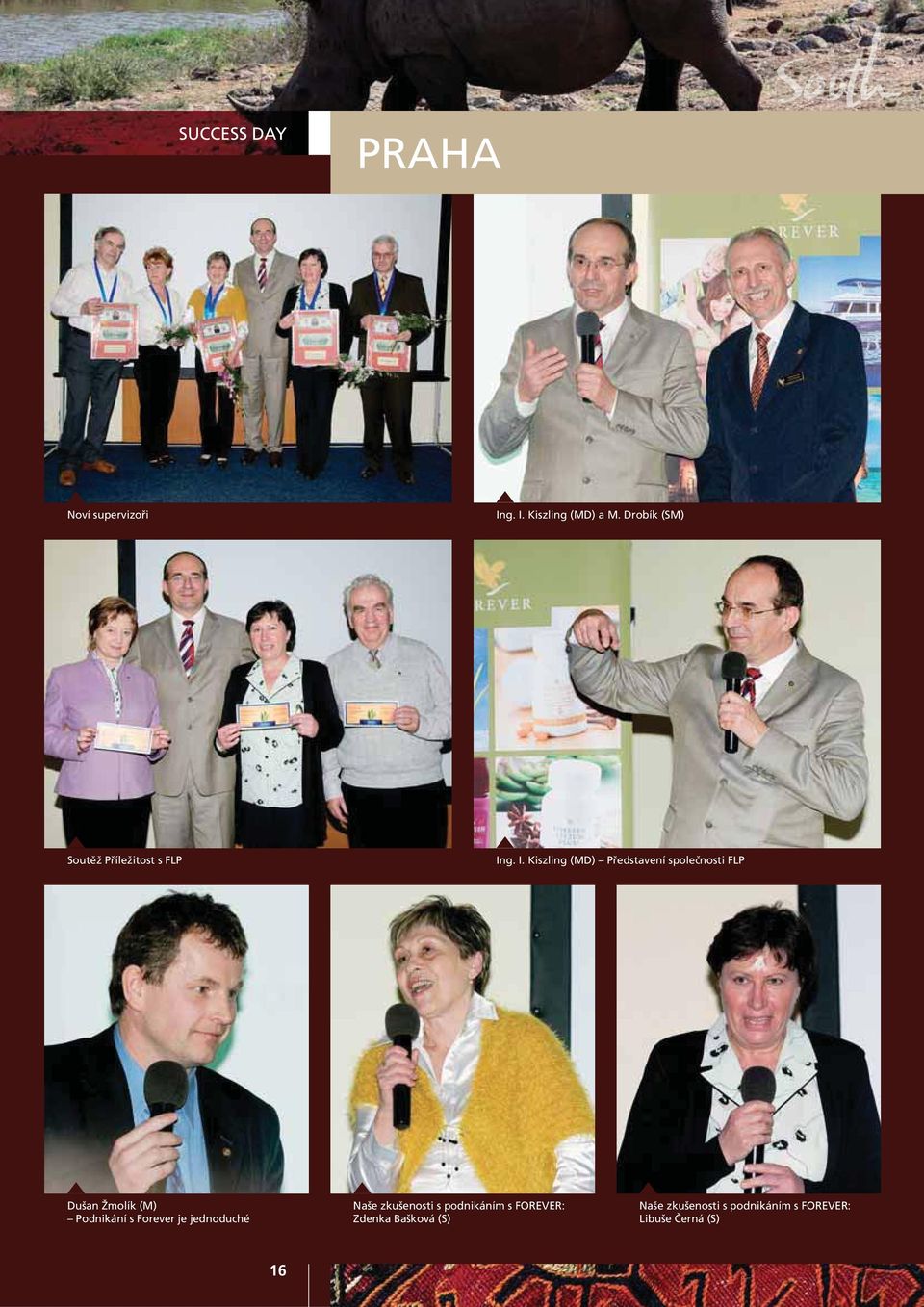 g. I. Kiszling (MD) Představení společnosti FLP Dušan Žmolík (M) Podnikání s