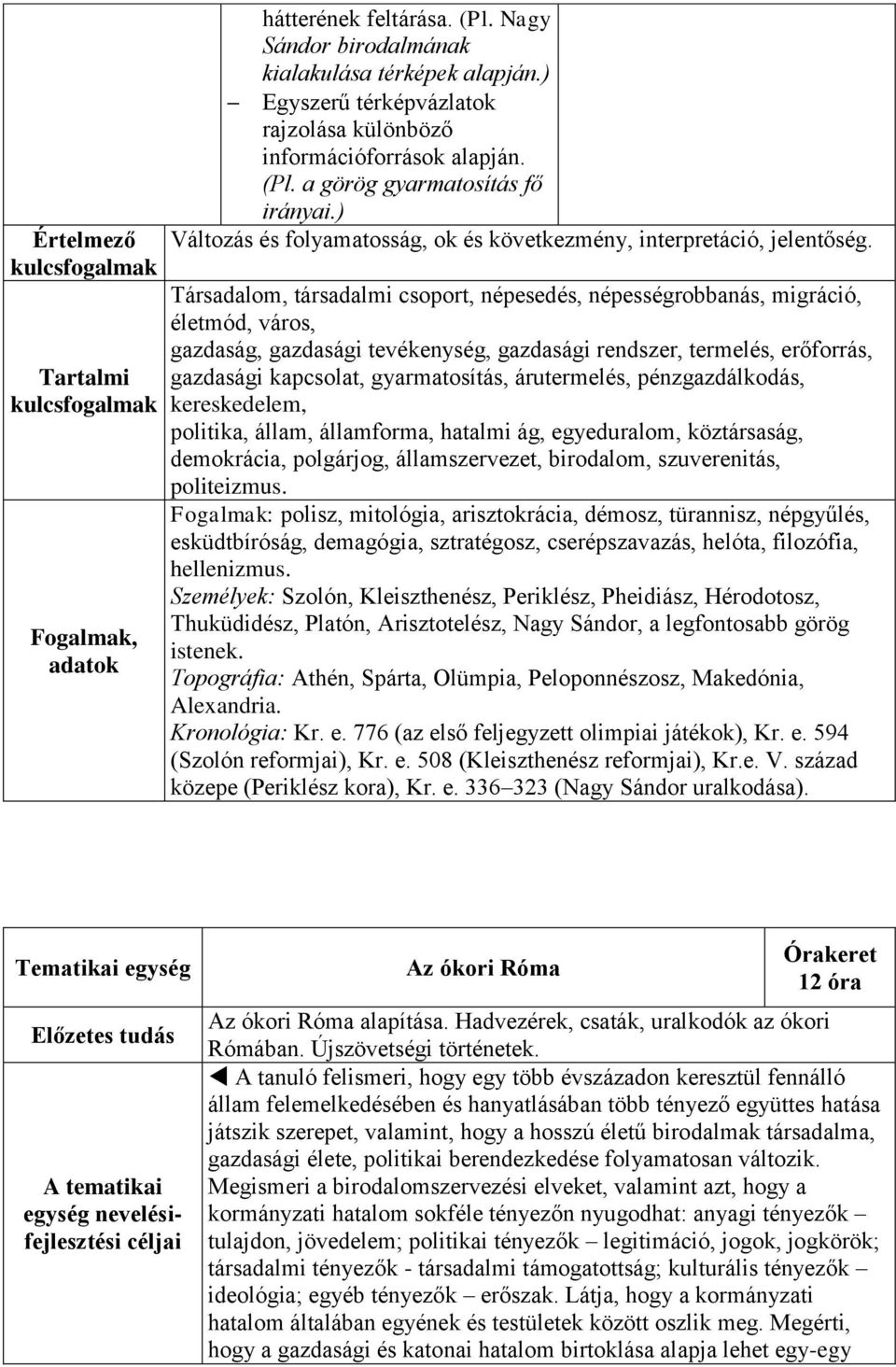 Társadalom, társadalmi csoport, népesedés, népességrobbanás, migráció, életmód, város, gazdaság, gazdasági tevékenység, gazdasági rendszer, termelés, erőforrás, gazdasági kapcsolat, gyarmatosítás,