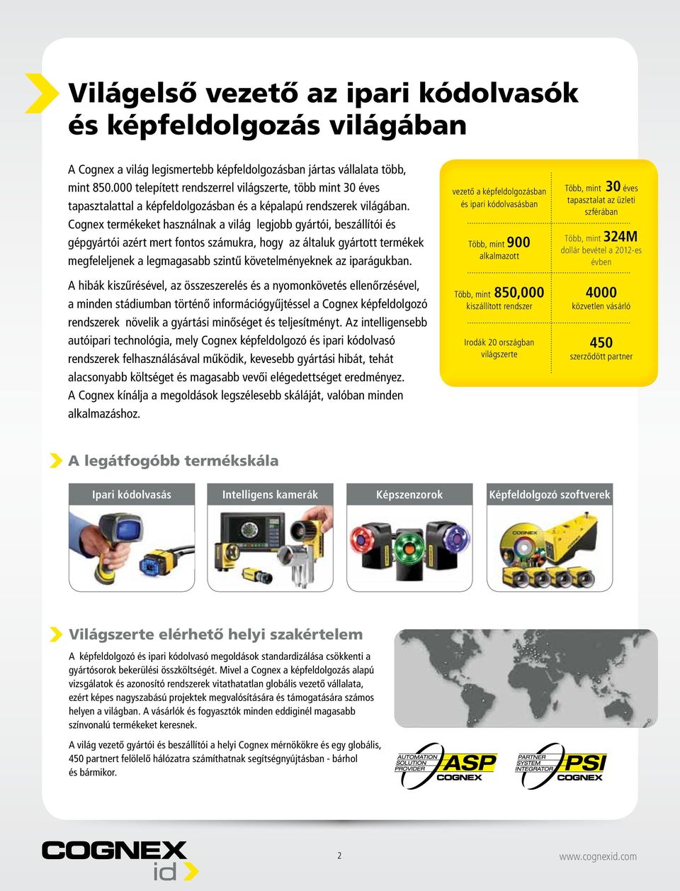 Cognex termékeket használnak a világ legjobb gyártói, beszállítói és gépgyártói azért mert fontos számukra, hogy az általuk gyártott termékek megfeleljenek a legmagasabb szintű követelményeknek az