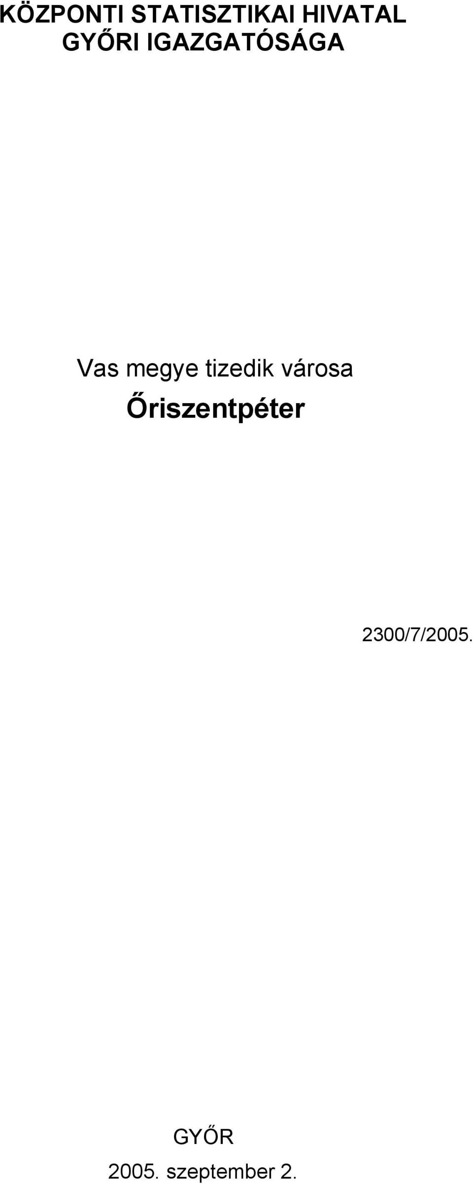 tizedik városa Őriszentpéter