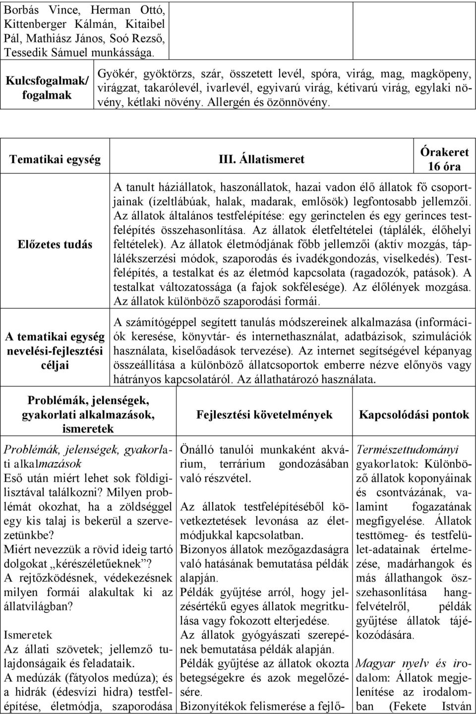 Problémák, jelenségek, gyakorlati alkalmazások, ismeretek Problémák, jelenségek, gyakorlati alkalmazások Eső után miért lehet sok földigilisztával találkozni?