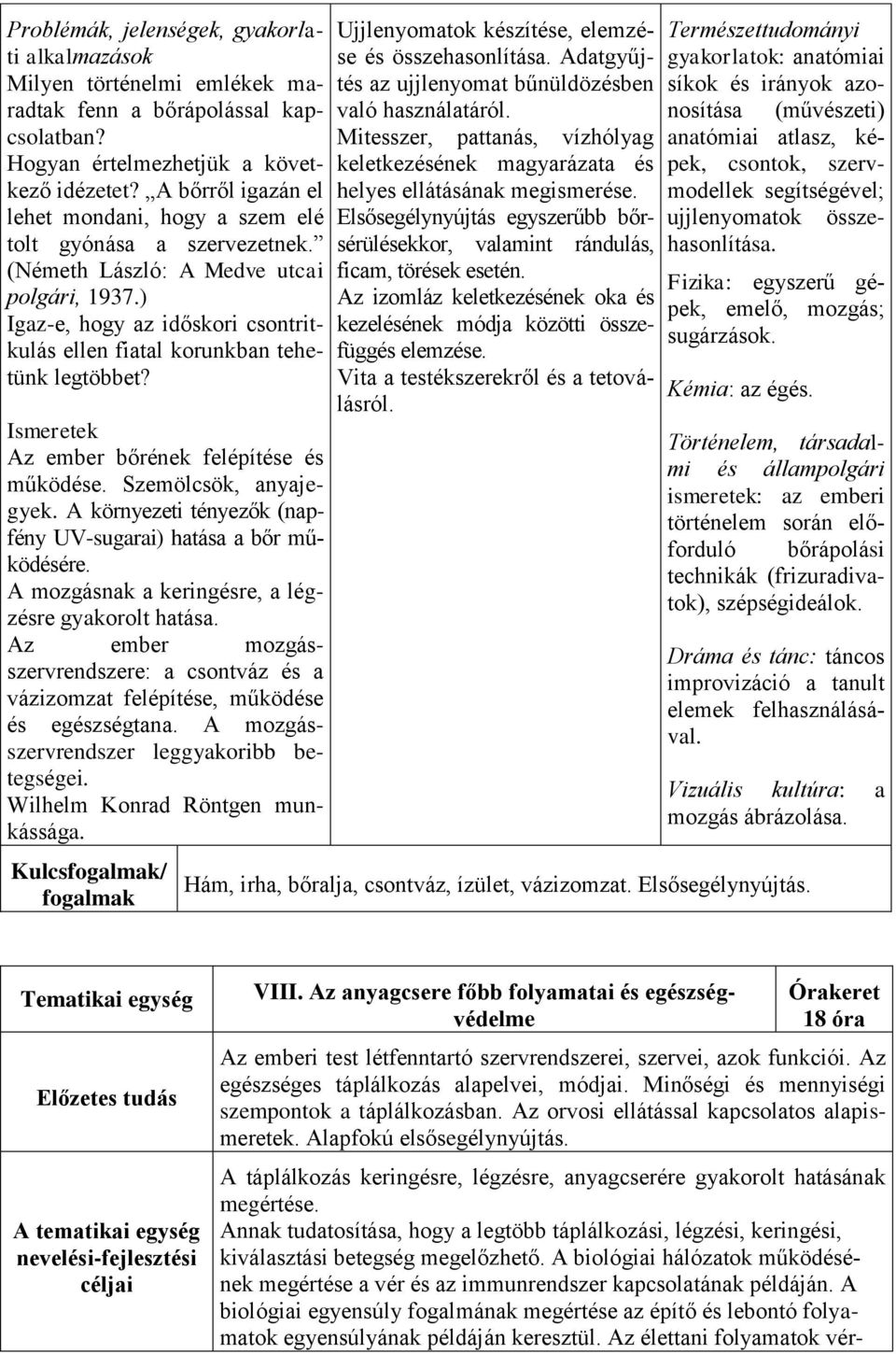 ) Igaz-e, hogy az időskori csontritkulás ellen fiatal korunkban tehetünk legtöbbet? Az ember bőrének felépítése és működése. Szemölcsök, anyajegyek.