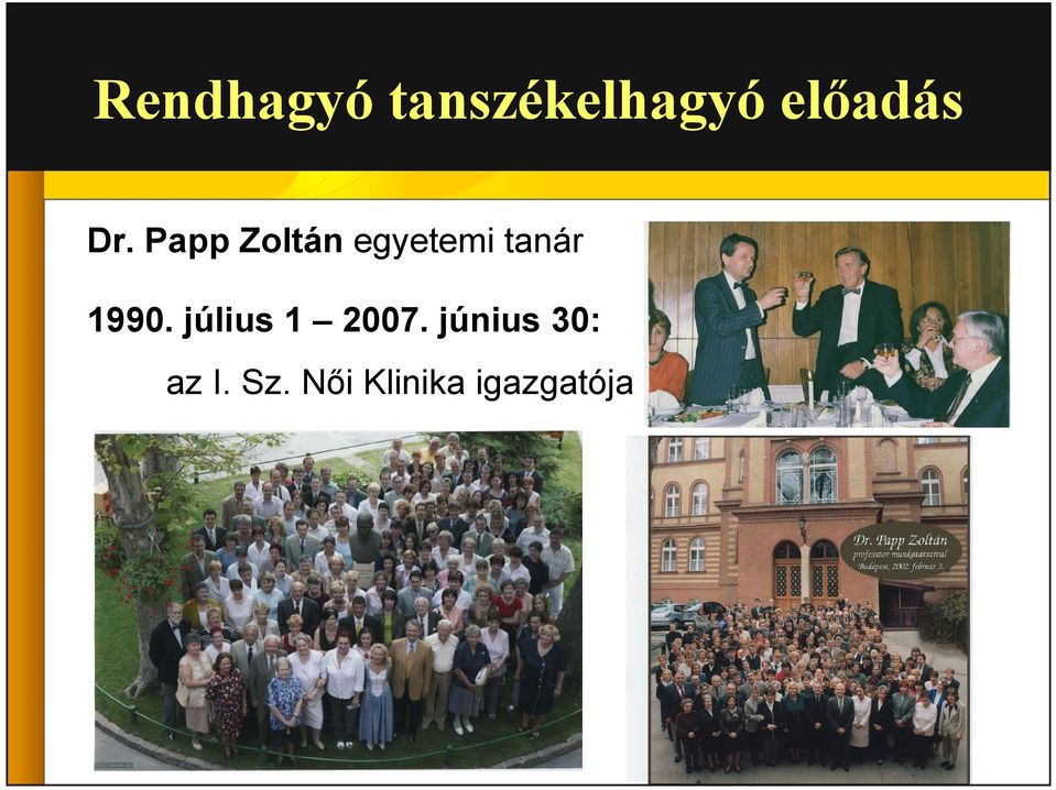 Papp Zoltán egyetemi tanár 1990.