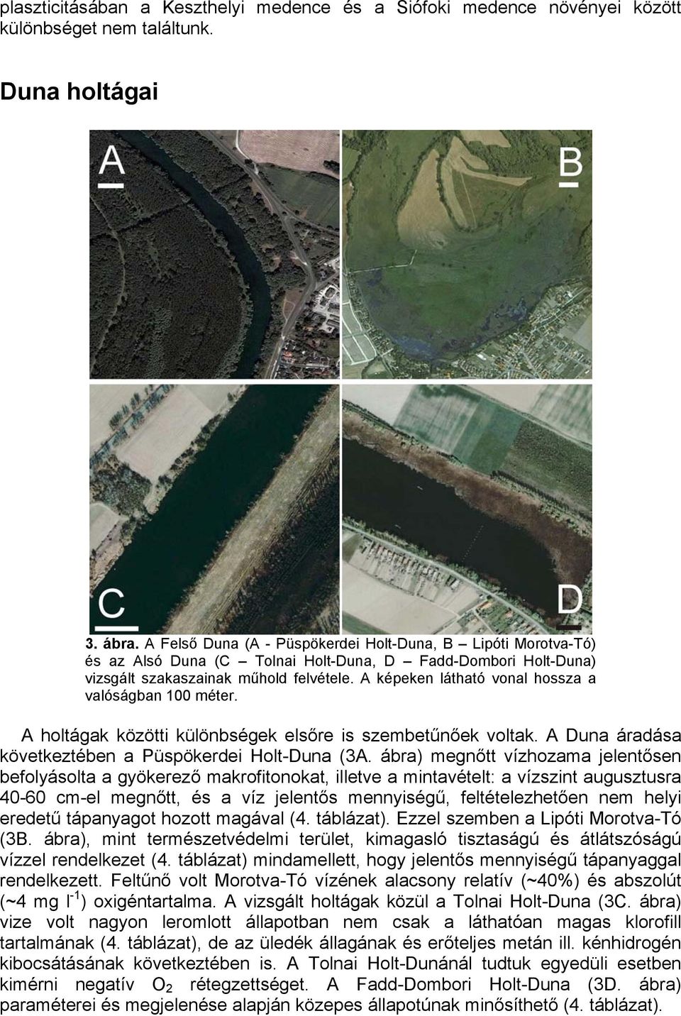 ábra) megnőtt vízhozama jelentősen befolyásolta a gyökerező makrofitonokat, illetve a mintavételt: a vízszint augusztusra 40-60 cm-el megnőtt, és a víz jelentős mennyiségű, feltételezhetően nem helyi