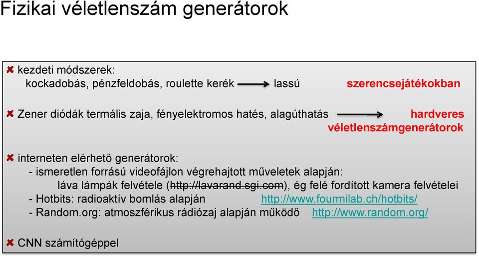 Véletlenszám generátorok. 5. előadás - PDF Free Download