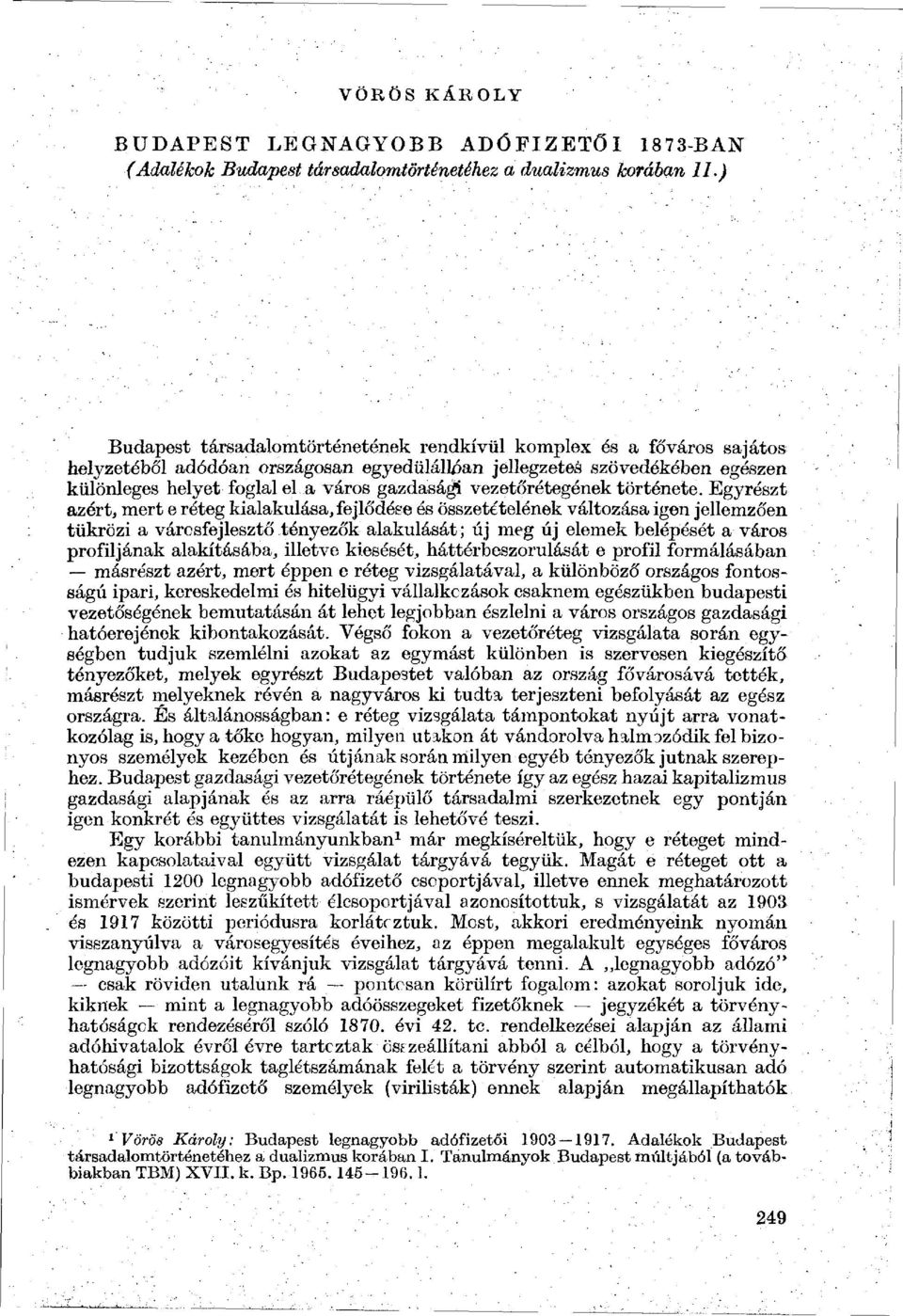 vezetőrétegenek története.