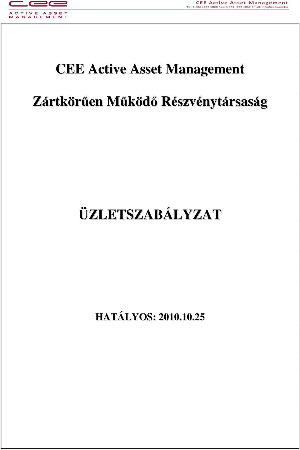 Működő Részvénytársaság