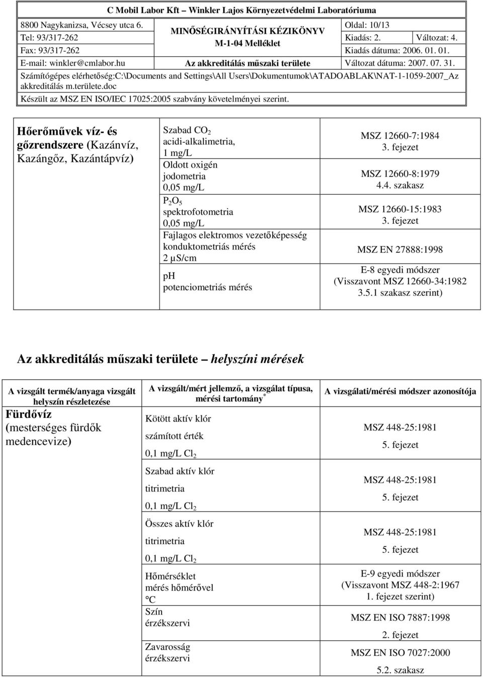 MSZ 12660-8:1979 4.4. szakasz MSZ 12660-15: