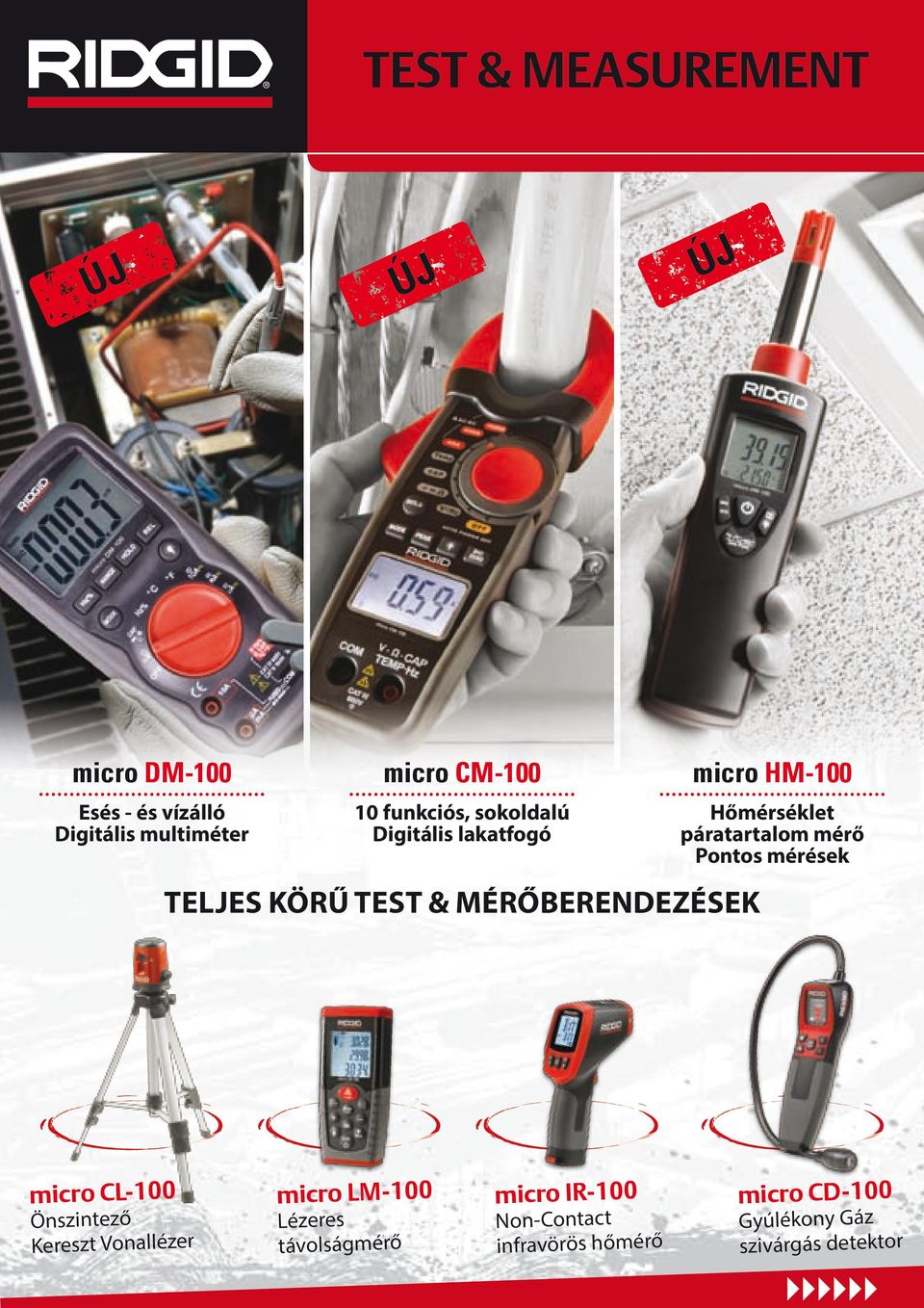 páratartalom mérő Pontos mérések micro CL-100 Önszintező Kereszt Vonallézer micro LM-100 Lézeres