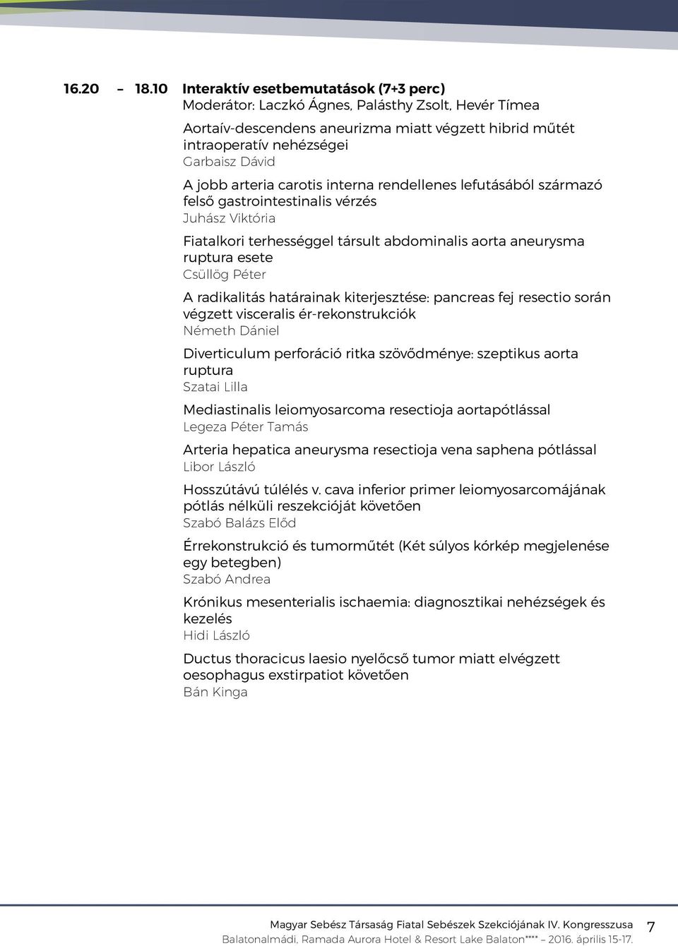 Programfüzet. Ramada Aurora Hotel & Resort Lake Balaton - PDF Ingyenes  letöltés