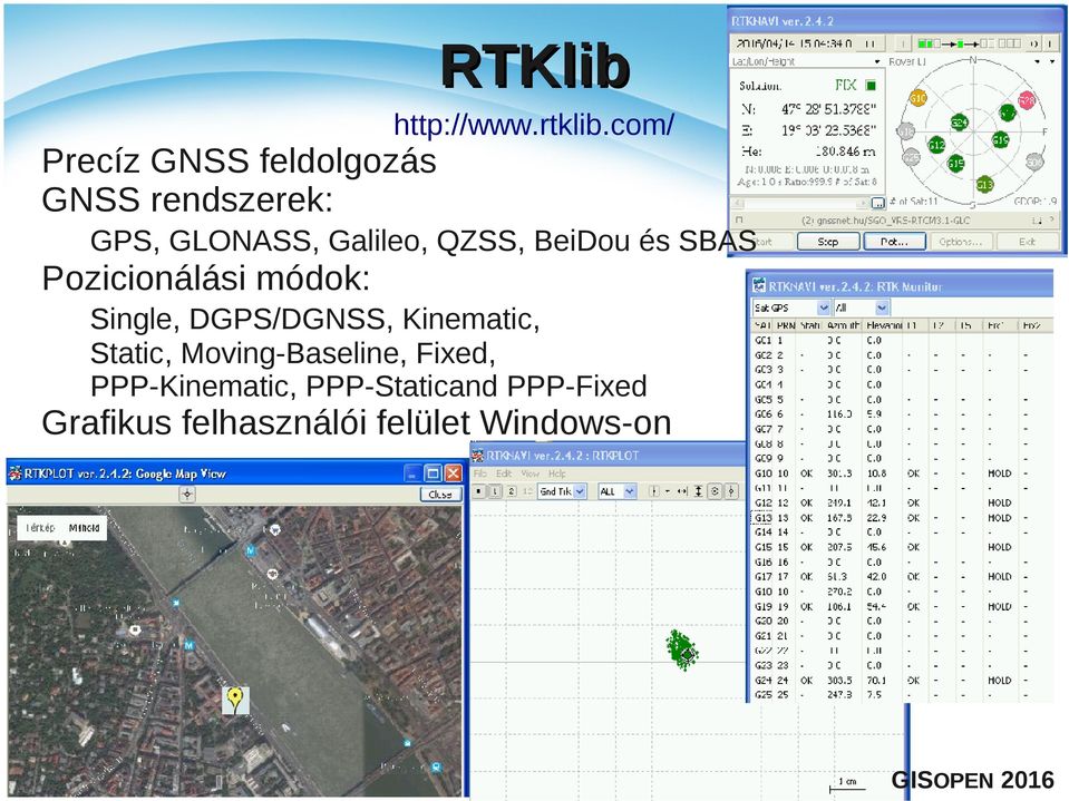 QZSS, BeiDou és SBAS Pozicionálási módok: Single, DGPS/DGNSS,