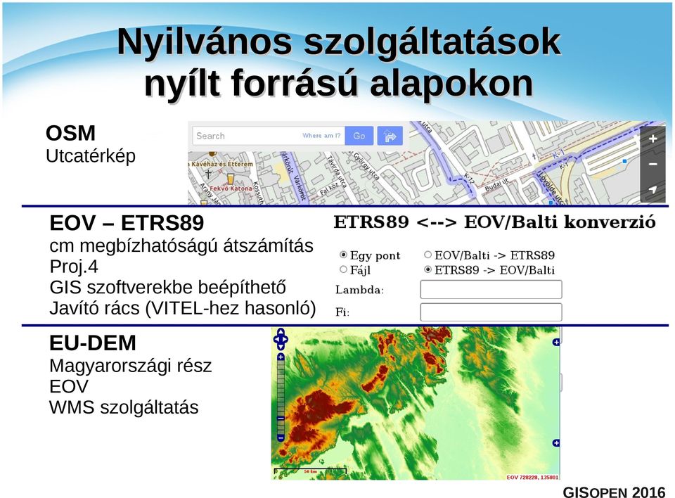 Proj.4 GIS szoftverekbe beépíthető Javító rács